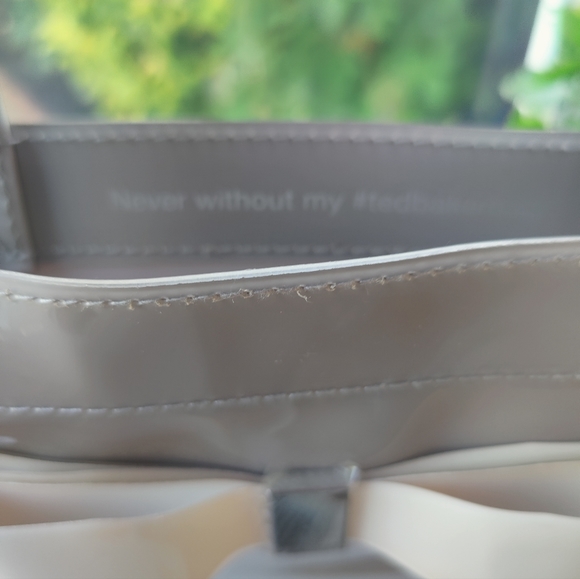 TED BAKER London Large & Small Shopper Tote Bag Duo Set x2 Grey Cream Bow 1 New - Picture 5 of 8